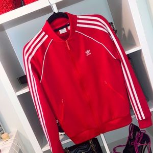 ADIDAS SST Track Jacket in Scarlet Red